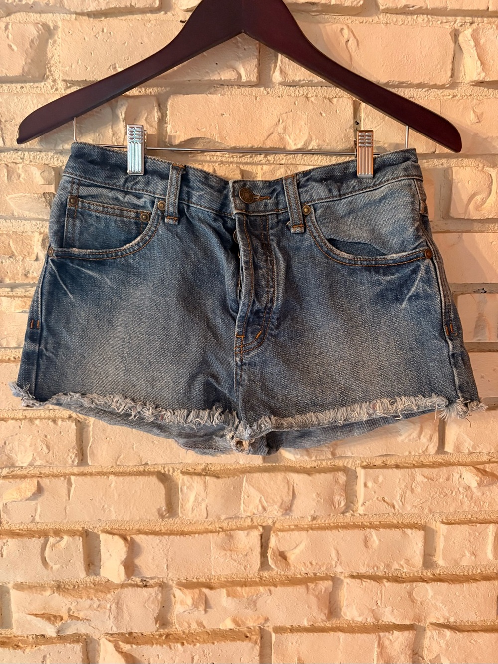 Free People Classic Blue Denim Cutoff Shorts - Women's